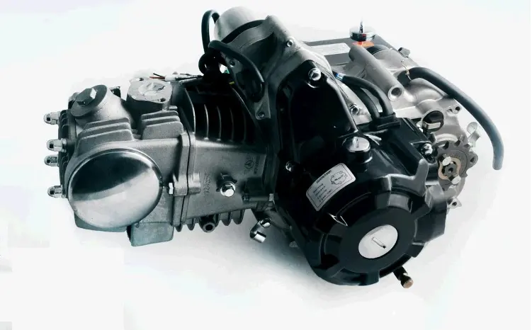 Двигатель Delta 125cc АКПП 157FMH, алюминиевый цилиндр, черный JING