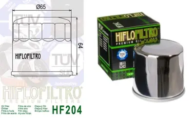 Масляний фільтр Hiflofiltro HF204 Ø65 × 64 мм