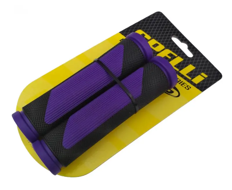 Гріпси Spelli SBG-692, чорно-фіолетові, прямі, 125 мм
