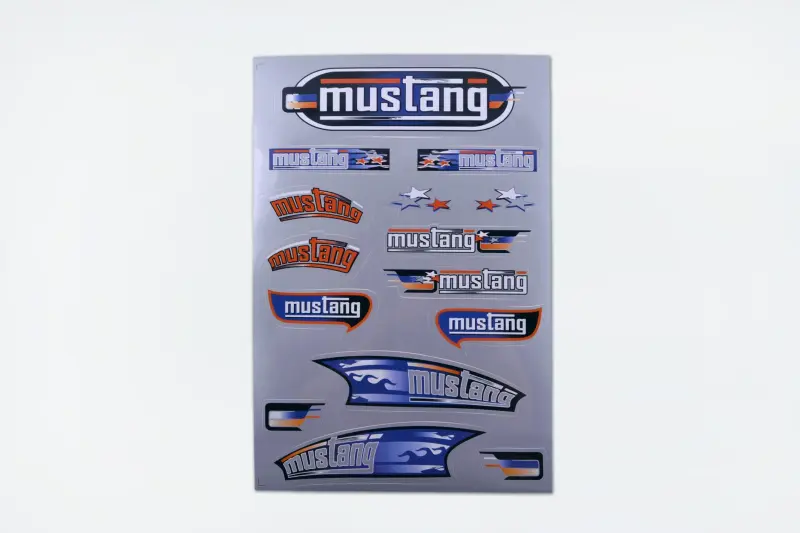 Набор декоративных наклеек MUSTANG EVO, 33×22 см, серый