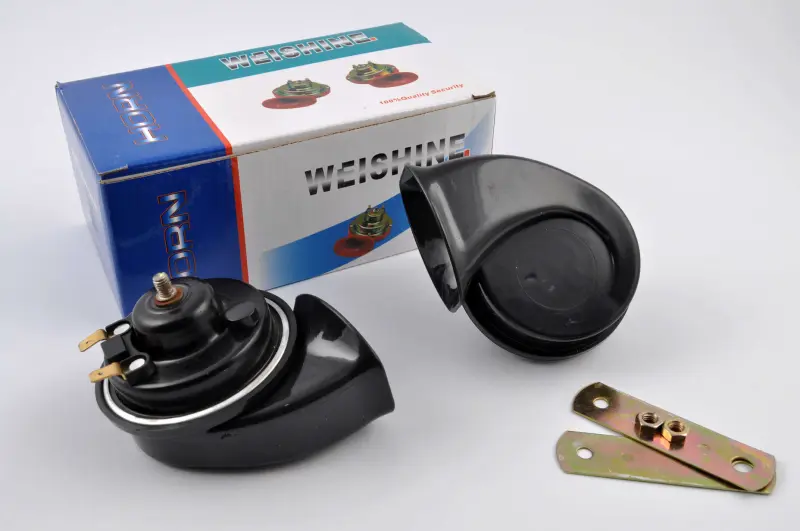Звуковые сигналы-улитки WEISHINE mod.2, 12 В, черные, пара