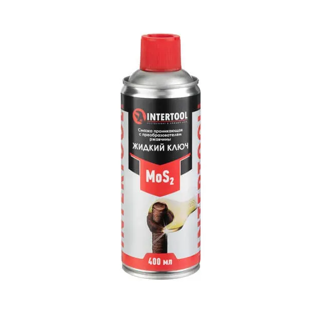 Проникне мастило Intertool «Рідкий ключ» MoS₂, 400 мл