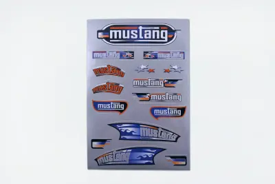 Набір декоративних наліпок MUSTANG EVO, 33×22 см, сірий