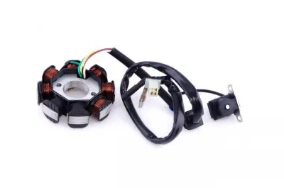 Статор генератора 4T GY6 50, 6+2 котушки, 5 контактів