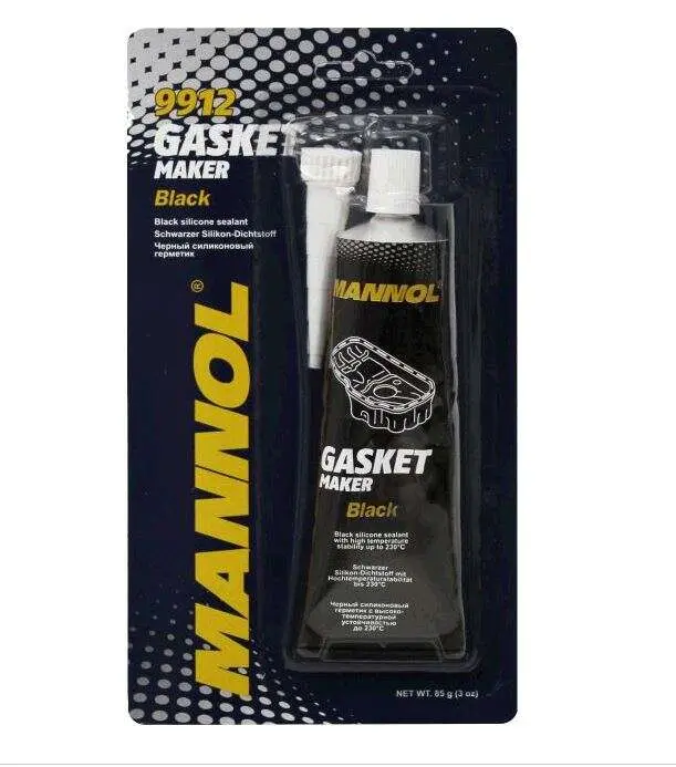 Черный силиконовый герметик MANNOL Gasket Maker Black 9912, 85 г