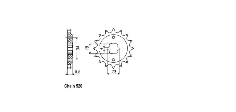 Передняя звезда трансмиссии 520-13T CB/CG FR