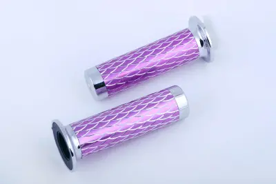 Ручки керма «Луска» бузкові, L-140 mm, D-50 mm, DVK