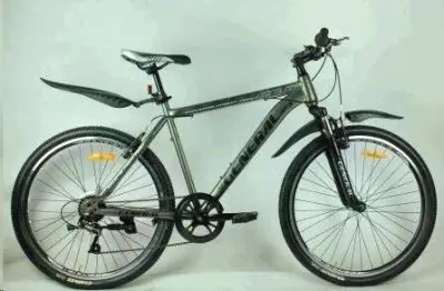 Велосипед GENERAL G6.0 Steel 26″, рама 19″, 7 швидкостей, чорно-сірий