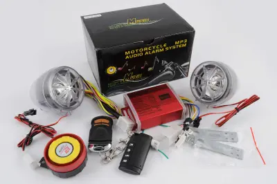 Мотоаудиосистема JHMP3003-5, 2,5″, FM/MP3, сигнализация, ПДУ