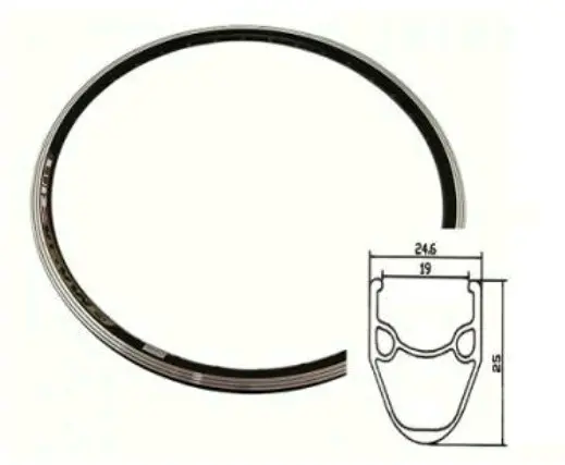 Велосипедный обод 26″ VERE-2 S26X1.95, алюминиевый двойной, 36H/14G