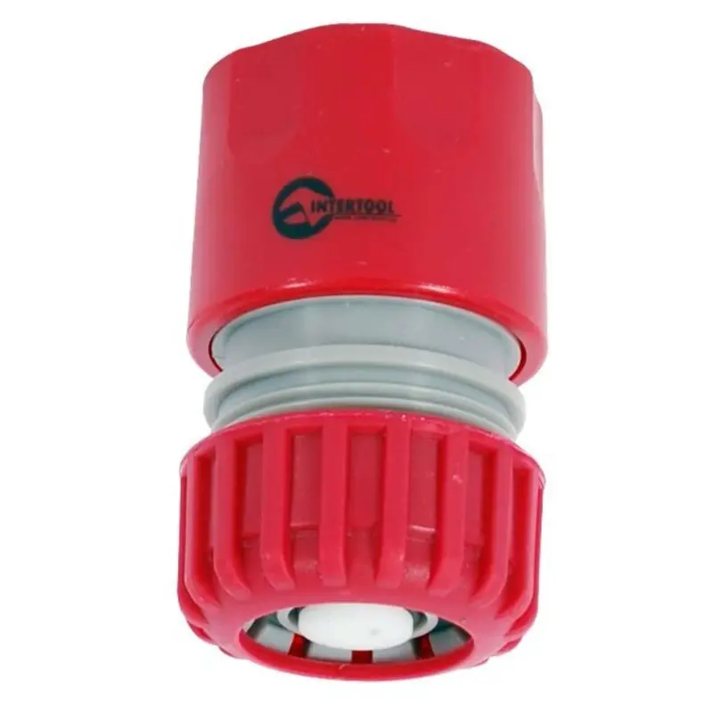 Коннектор с аквастопом 3/4″ для шланга 3/4″ INTERTOOL GE-1021