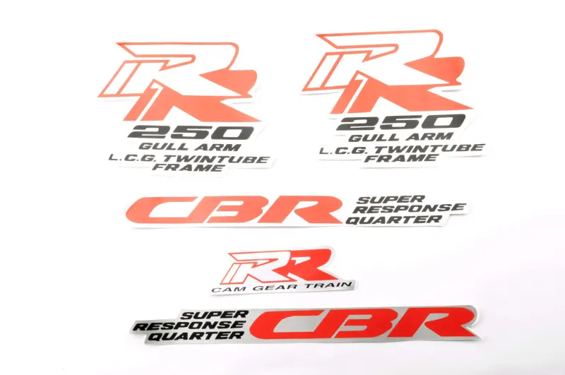 Комплект наліпок Honda CBR250, 25×10 см, 3 шт. (#0912)