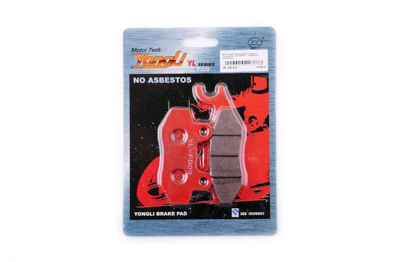 Дисковые тормозные колодки YONGLI для 4T GY6 50–150 Race/Storm, левое ухо, красные