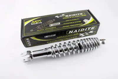 Амортизатор NDT для GY6, Honda Dio ZX и Lead, 320 мм, регулируемый, хром