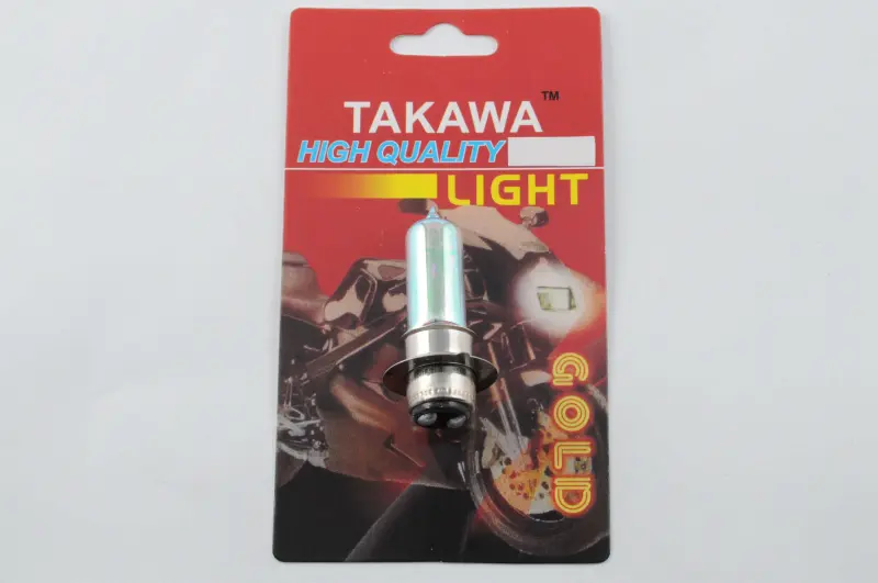 Лампа фари TAKAWA P15D-25-1 12V 35/35W, хамелеон рожева