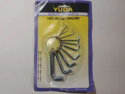 Набір Г-подібних шестигранників YUDA 1,5–10 мм, 10 шт.