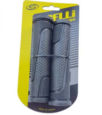 Велосипедные грипсы Spelli SBG-6708L, черные, 127 мм