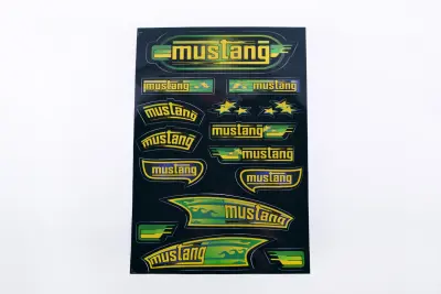 Наліпки MUSTANG, набір 33×22 см, чорні