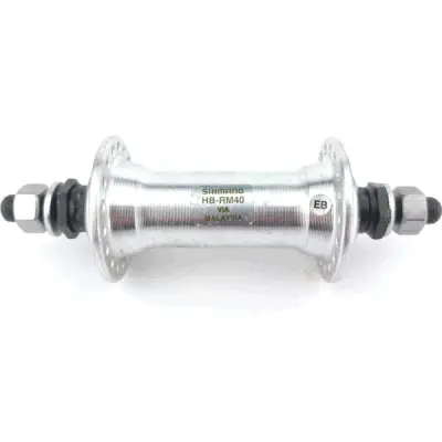 Втулка передняя Shimano HB-RM40, 36H, под гайки, серебристая