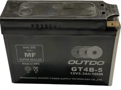 Мотоакумулятор OUTDO GT4B-5 MF 12 В 2,3 А·год