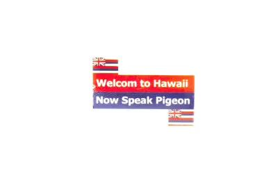 Наліпка на номер WELCOM TO HAWAII, 8×8 см