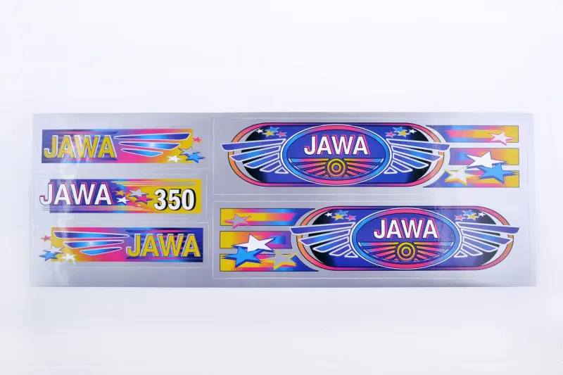 Комплект наліпок EVO для JAWA 350, 48×16 см, сірий