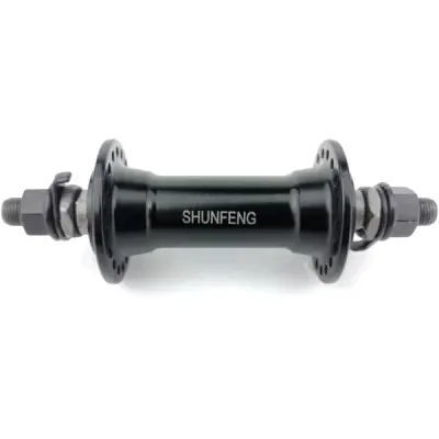 Передняя велосипедная втулка Shunfeng 36H, ось 9×140 мм, черная