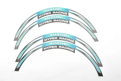 Комплект наліпок на обід колеса 17/18 SZK Hyper Racing, синій (#6057)