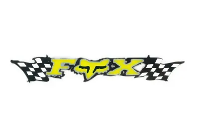 Наліпка з логотипом FOX 24×5 см, жовта (#3267)