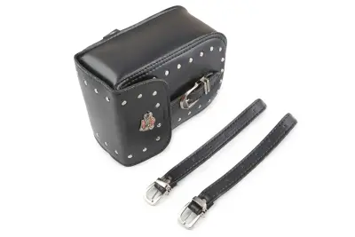 Боковой кожаный кофр KML WL-0538, черный