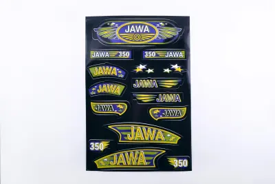 Комплект чорних наліпок JAWA EVO, 33×22 см