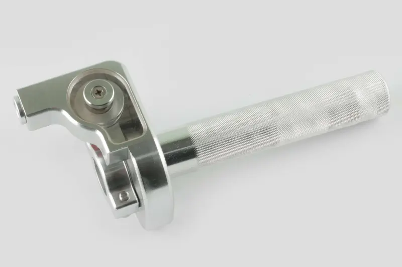Короткоходная ручка газа, алюминиевая, серебристая, 22 мм