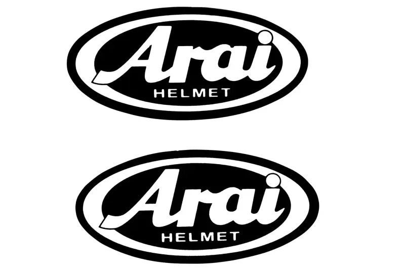 Наліпка з логотипом ARAI 9×4,5 см, чорна