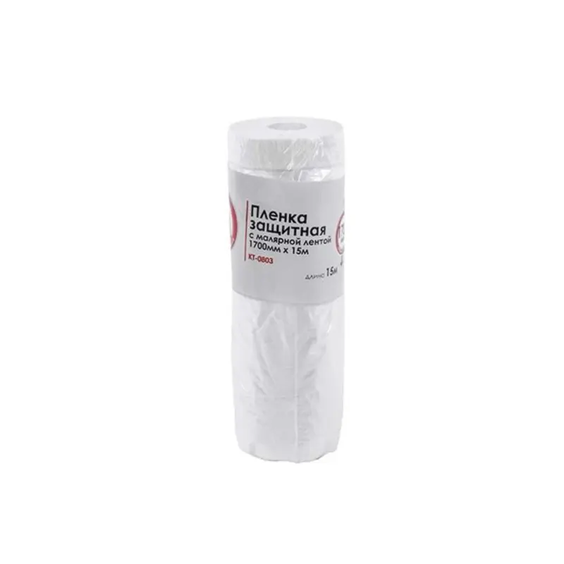 Защитная пленка с малярной лентой INTERTOOL KT-0803, 1700 мм × 15 м
