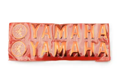 Комплект наклеек YAMAHA 20×6 см, красный, 2 шт. (#4751)
