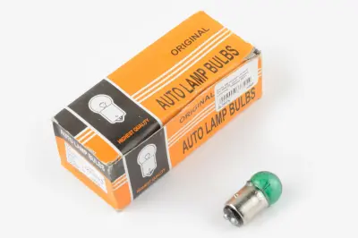 Лампа накаливания S25 12 В 10/5 Вт, двухконтактная, зелёная Orange Box