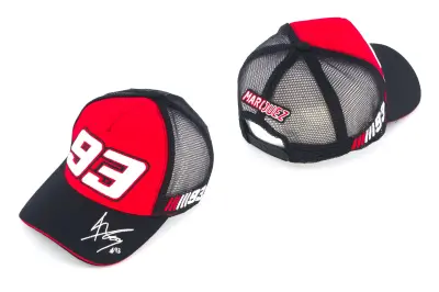 Бейсболка 93 Marc Marquez, черно-красная