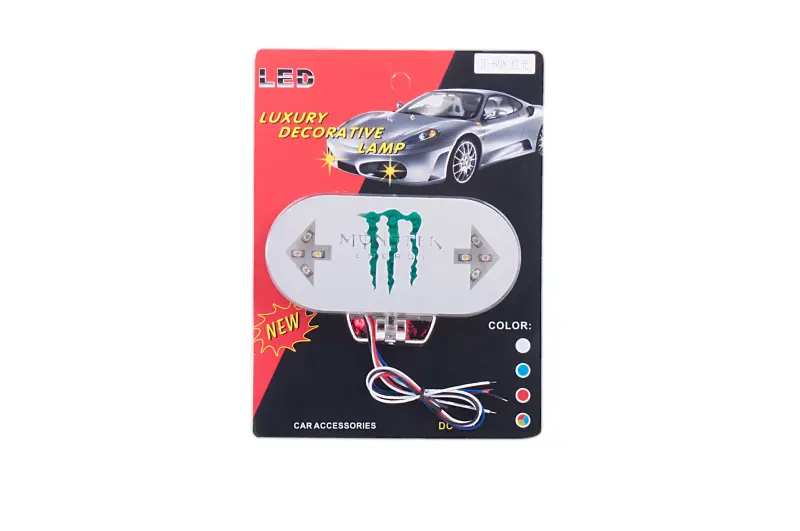 Універсальний світлодіодний стоп-сигнал із покажчиками повороту JCAA JC-605 Monster Energy, зелений