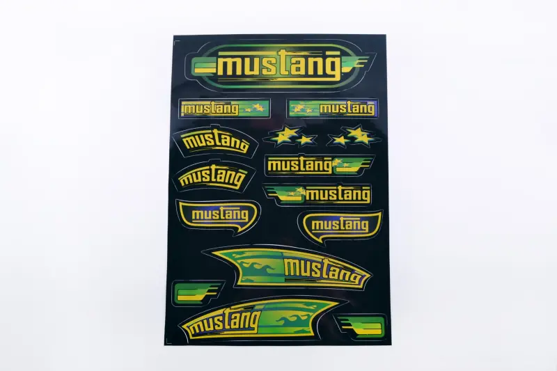 Наліпки MUSTANG, набір 33×22 см, чорні