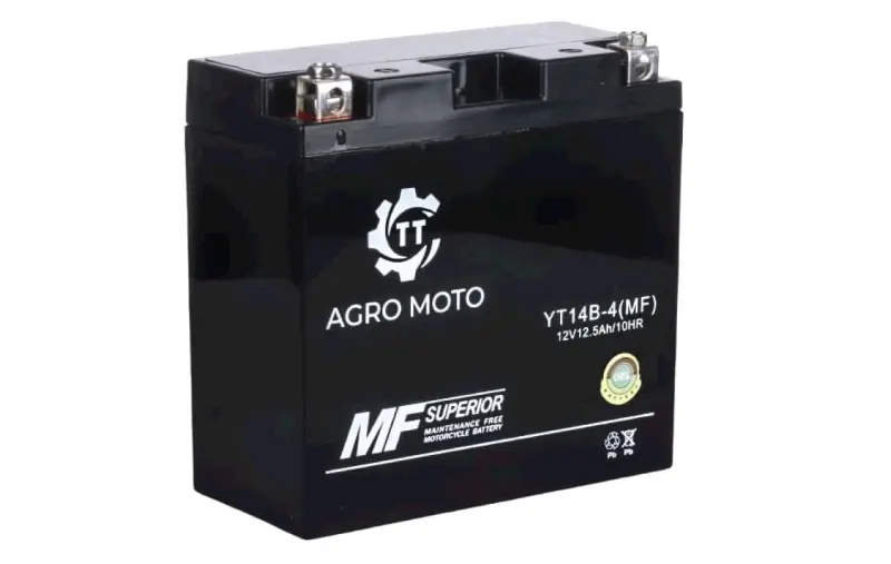 Аккумулятор гелевый Agro Moto YT14B-4(MF) 12V 12,5Ah, 150×70×145 мм