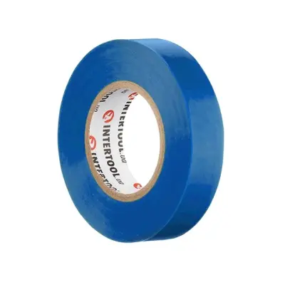 Ізоляційна стрічка Intertool 0,15×17 мм, 20 м, синя