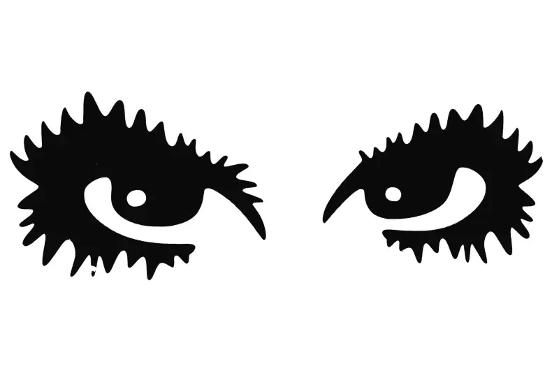 Декоративна наліпка EYES 18×6 см, чорна (#HQ5)