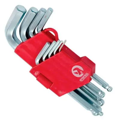 Набор Г-образных шестигранных ключей INTERTOOL HT-0605, 1,5–10 мм, 9 шт.