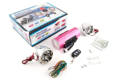 Мотоаудиосистема Camelong 2.1 mod 998, 3″, хром, MP3/FM/MicroSD/AUX, с сигнализацией