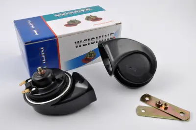 Звуковые сигналы-улитки WEISHINE mod.2, 12 В, черные, пара