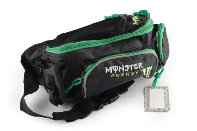 Поясна сумка Monster Energy B-6, чорно-зелена