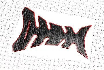 Захисна наліпка на бак PROGRIP, чорна з червоною окантовкою
