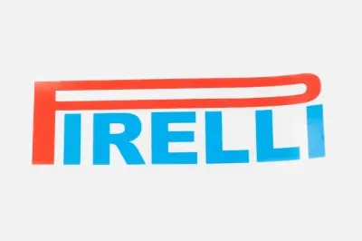 Наклейка с логотипом PIRELLI 23×7 см, белая (#0336)
