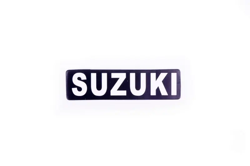 Наліпки з логотипом SUZUKI 8×2 см, чорні, 10 шт.