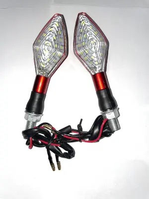 Світлодіодний покажчик повороту JS «Човник», 15 LED, біле скло